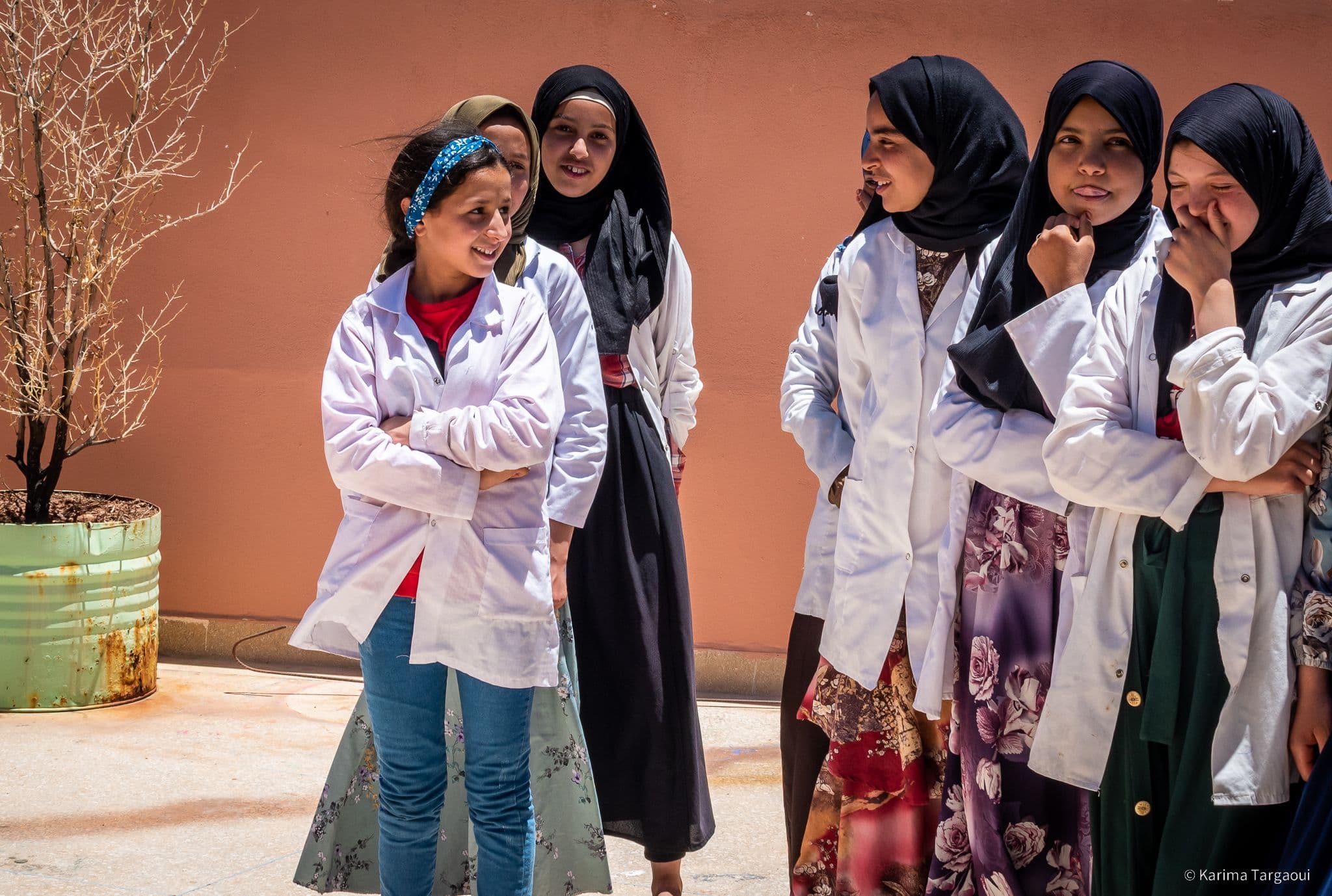 Girls at Education For All Morocco boarding house